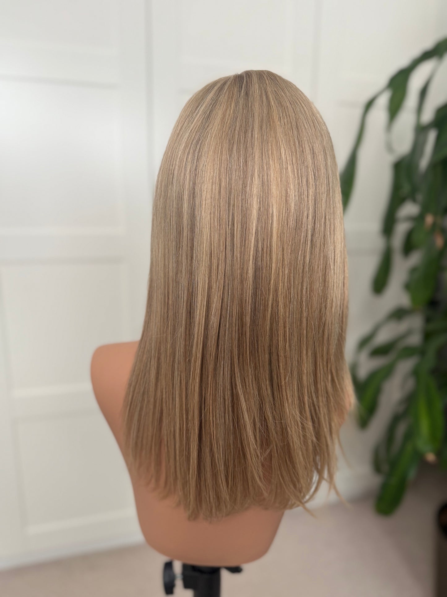 Sandra Hand Tied Indian Human Hair Wig 17" long