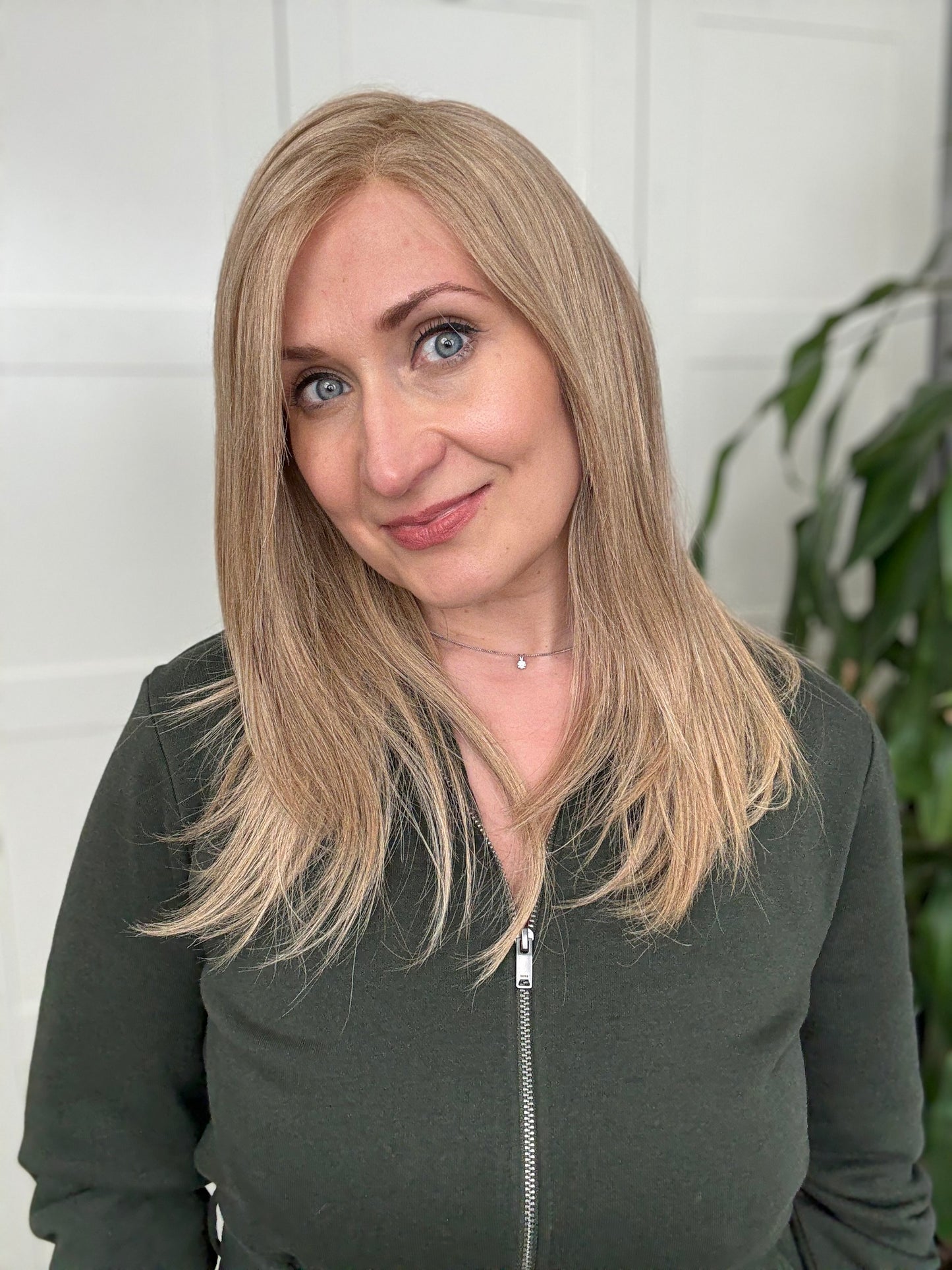 Sandra Hand Tied Indian Human Hair Wig 17" long