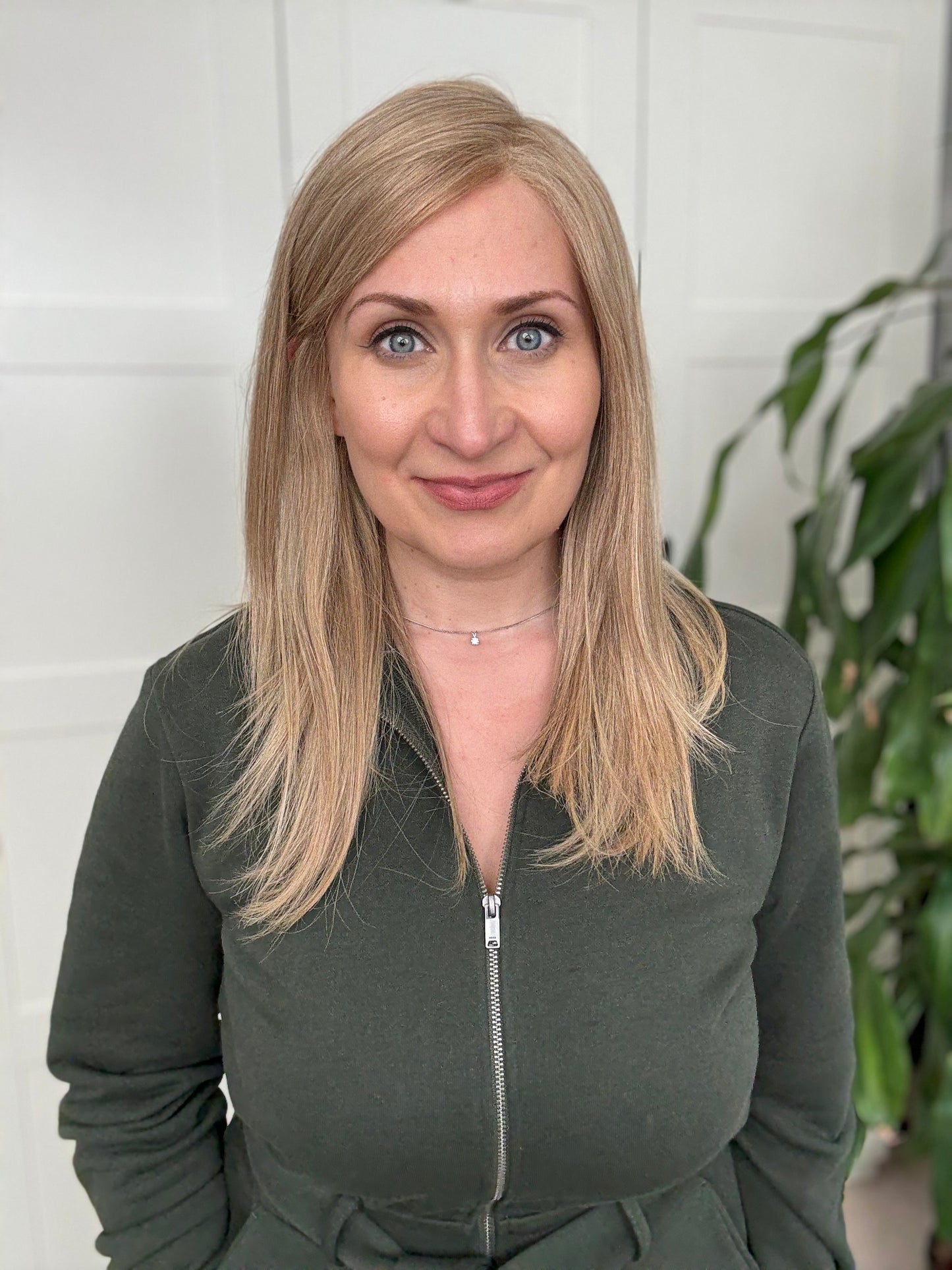 Sandra Hand Tied Indian Human Hair Wig 17" long