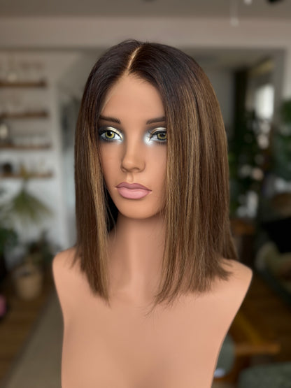 Bobby 10” BOB Cut Full Lace Lace Top Wig (Small)