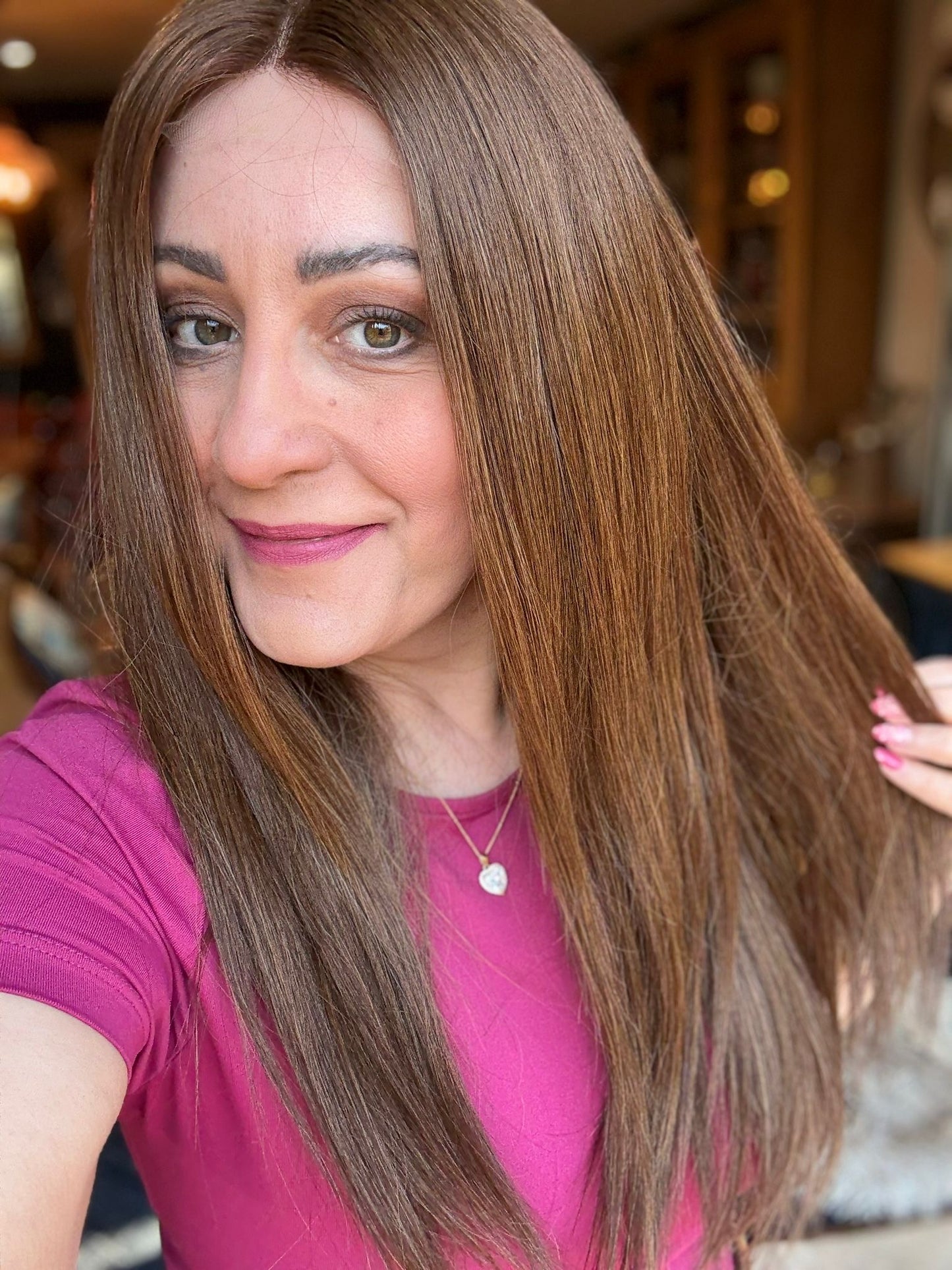 Sienna Peluca Delantera con Encaje HD 100% Atada a Mano Cabello Humano Virgen 20" de Largo (S)