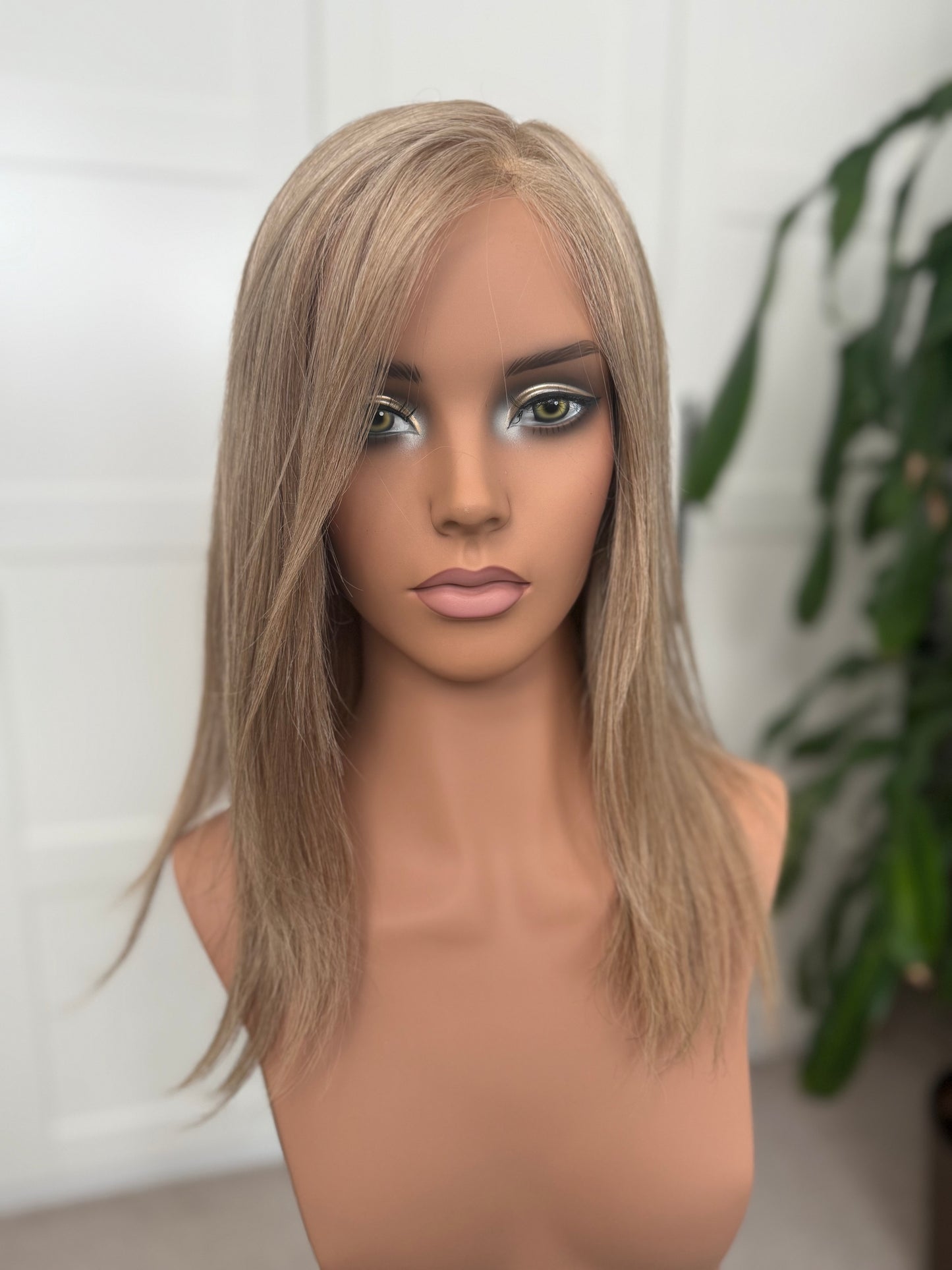 Sandra Hand Tied Indian Human Hair Wig 17" long