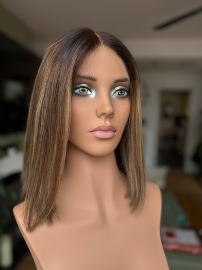 Bobby 10” BOB Cut Full Lace Lace Top Wig (Small)