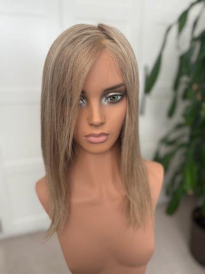 Sandra Hand Tied Indian Human Hair Wig 17" long