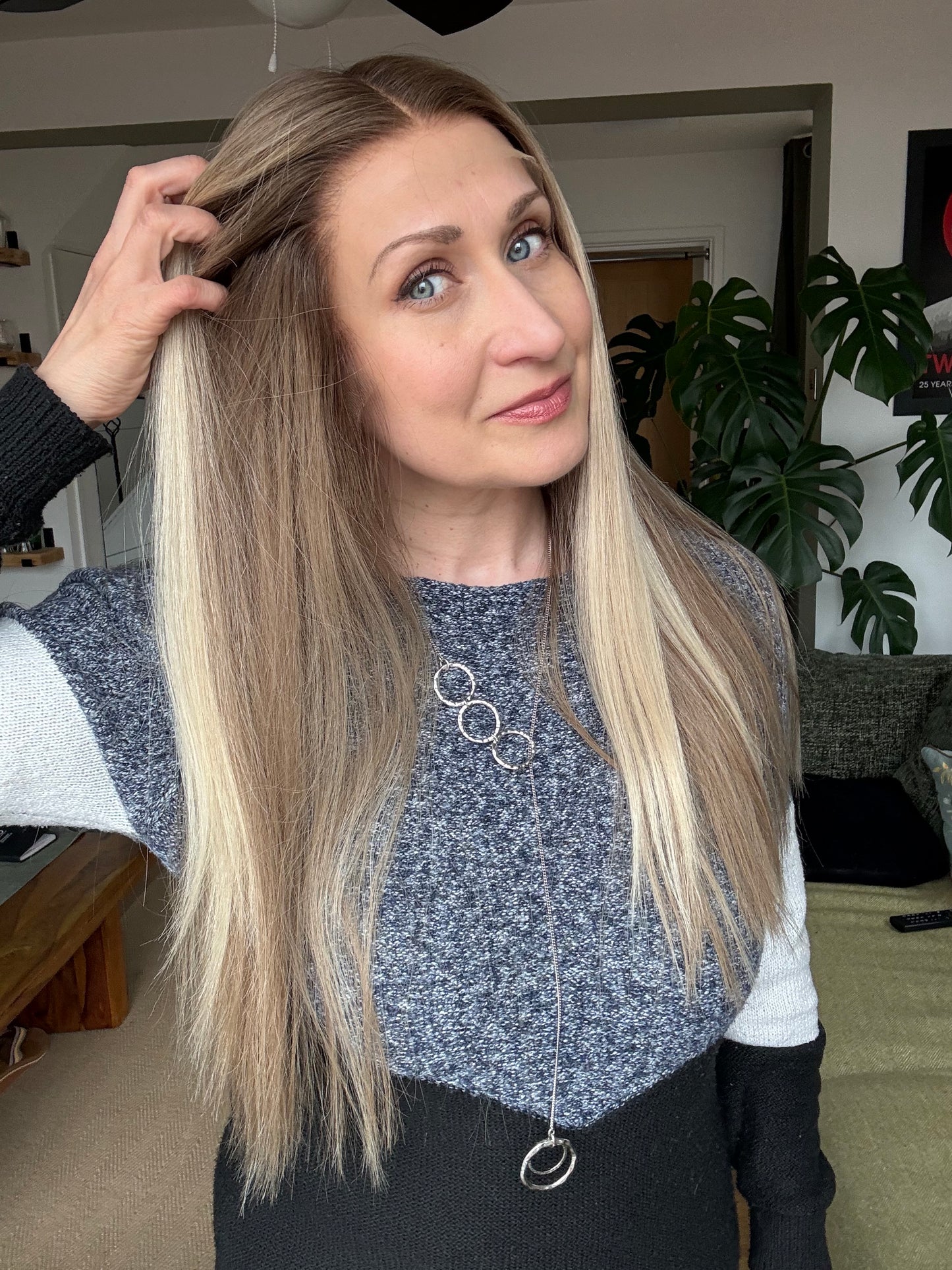 Cassana Hand tied Glueless Lace Top Wig 20" Long (Small)
