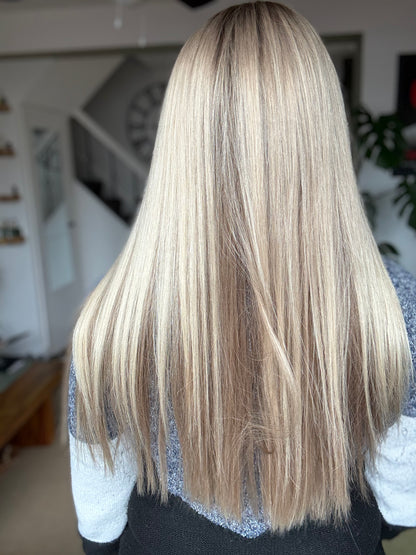 Cassana Hand tied Glueless Lace Top Wig 20" Long (Small)