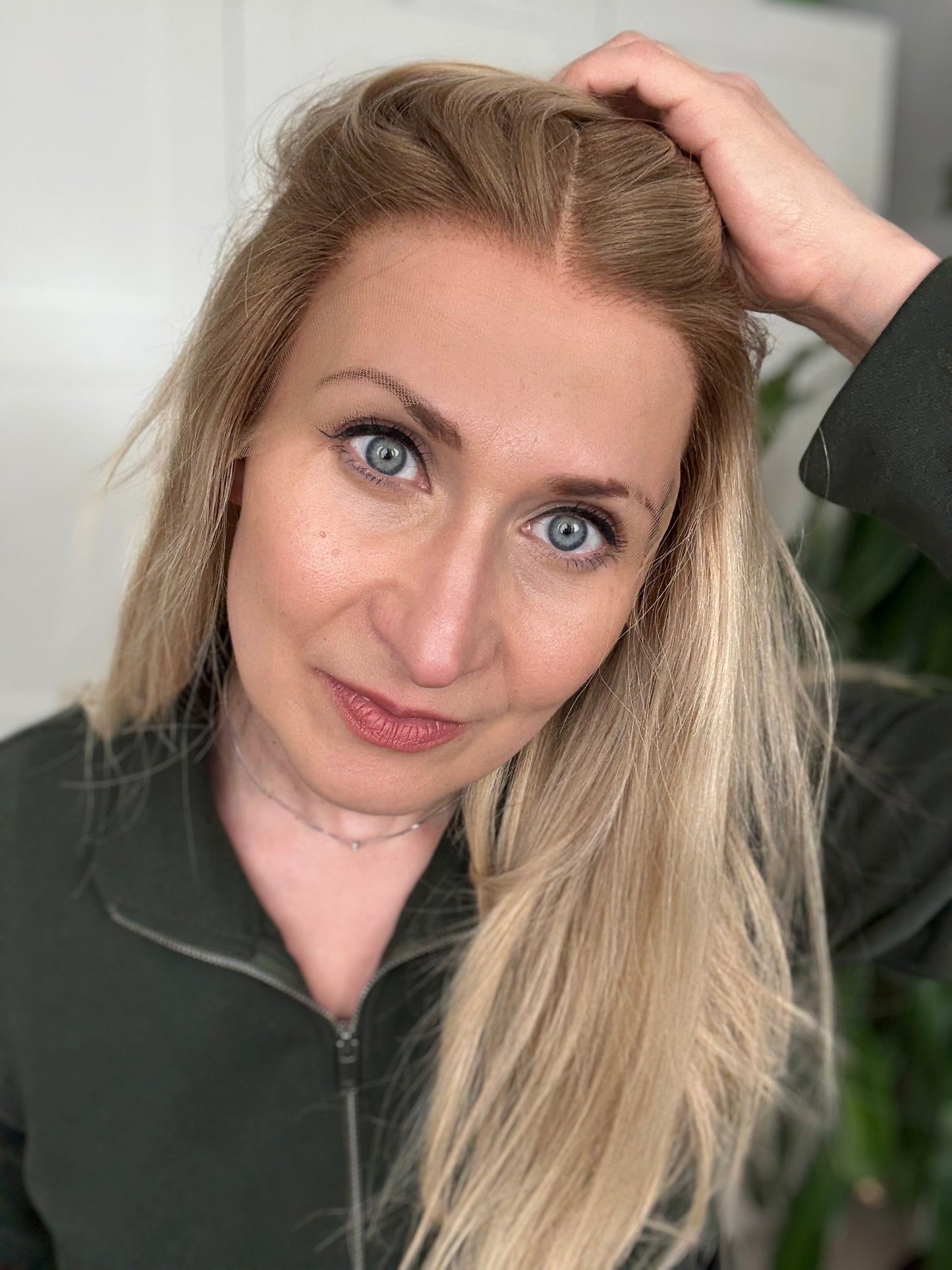 Claire Deluxe - Full Lace Top 16" Long Human Hair Wig (Small)