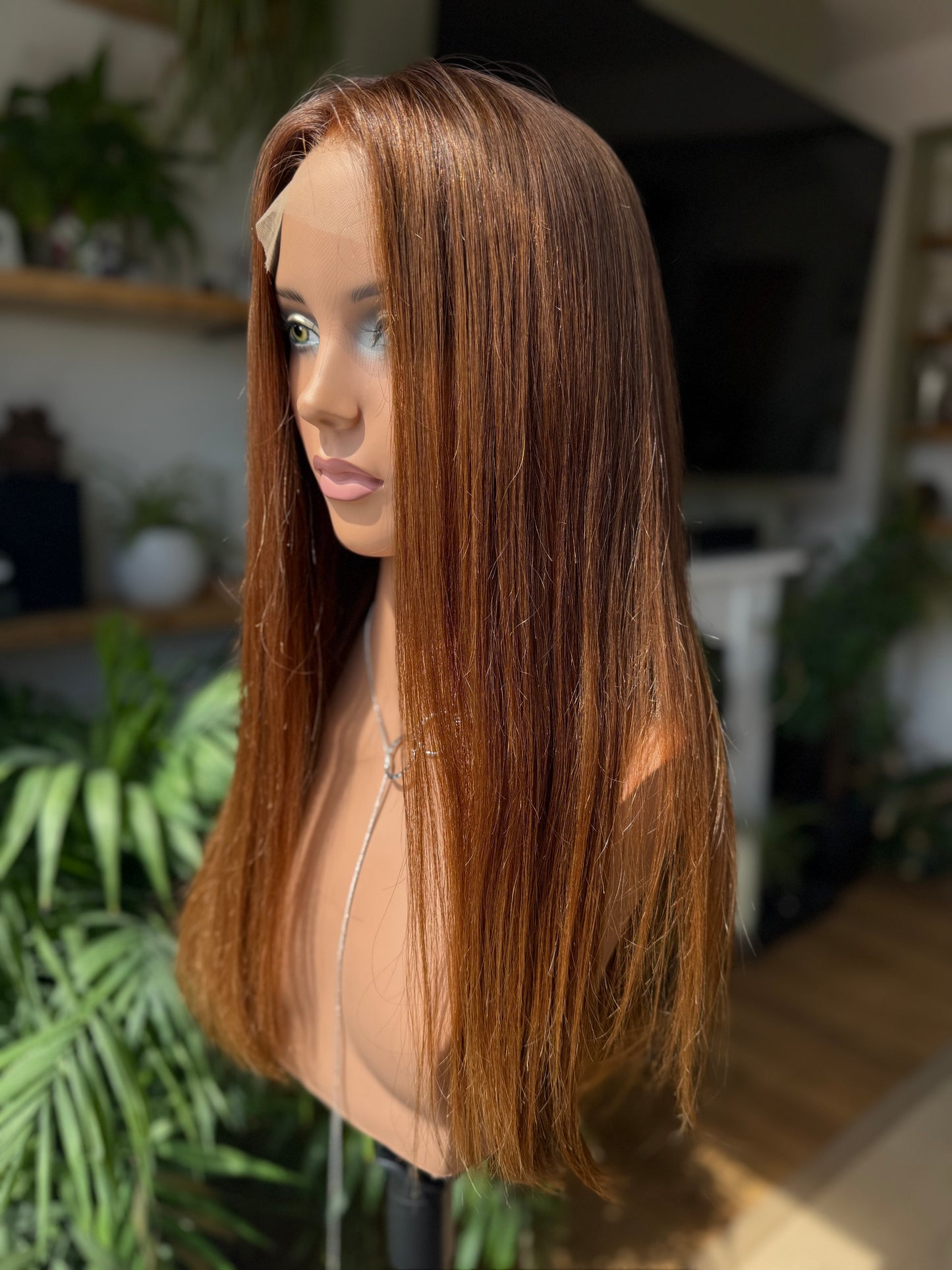 Laura Hand tied Glueless Lace Top Wig 20" Long (Small)