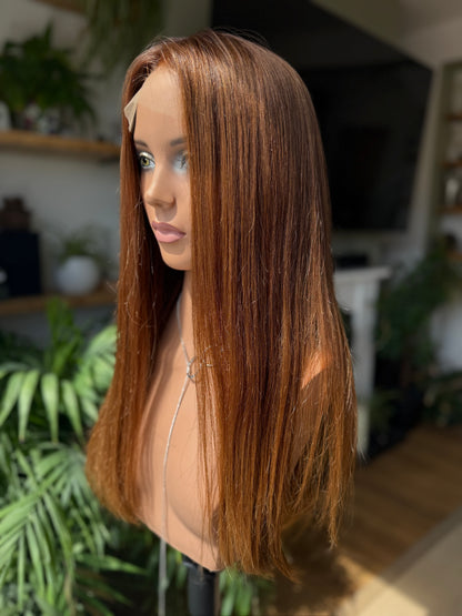 Laura Hand tied Glueless Lace Top Wig 20" Long (Small)