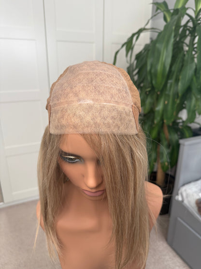 Sandra Hand Tied Indian Human Hair Wig 17" long