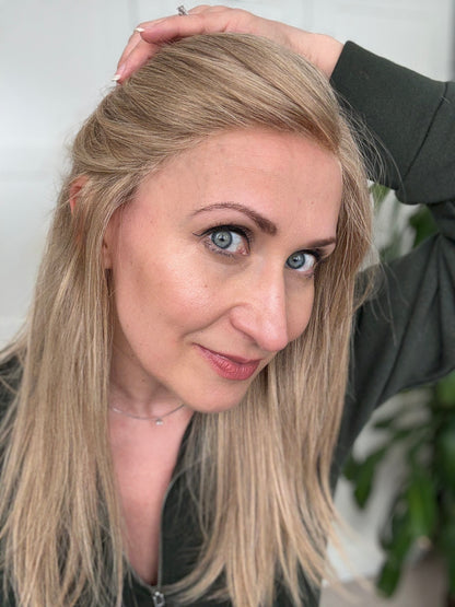 Sandra Hand Tied Indian Human Hair Wig 17" long