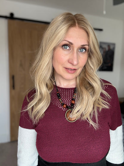 Claire Deluxe - Full Lace Top 16" Long Human Hair Wig (Small)