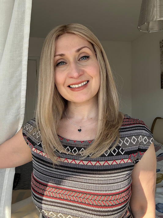 Natalie 100% Hand-Tied Lace Wig With Diamond Lace Top