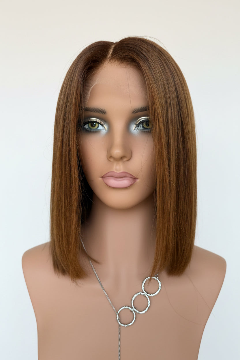 Laura Glueless Lace Top Wig 10" BOB (Small -21.5")