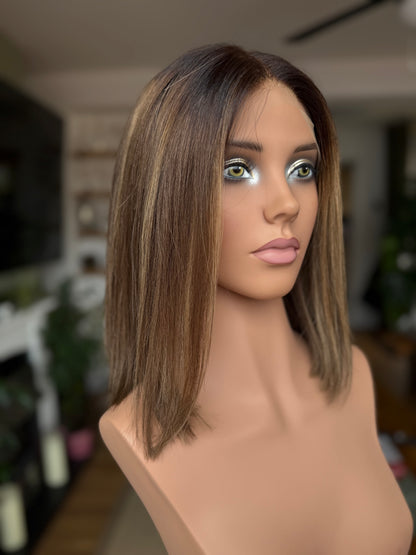 Bobby 10” BOB Cut Full Lace Lace Top Wig (Small)