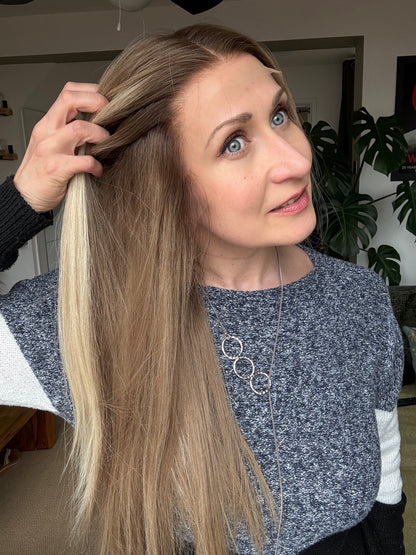 Cassana Hand tied Glueless Lace Top Wig 20" Long (Small)
