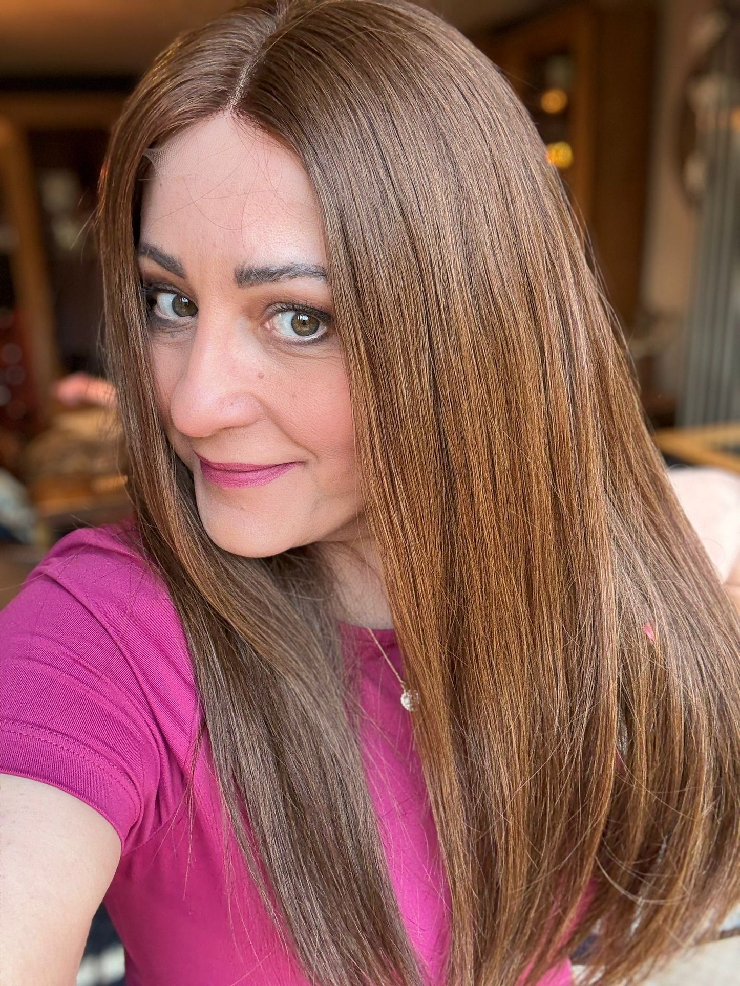 Sienna Peluca Delantera con Encaje HD 100% Atada a Mano Cabello Humano Virgen 20" de Largo (S)
