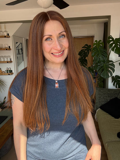Laura Hand tied Glueless Lace Top Wig 20" Long (Small)
