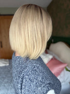 Christina  Glueless Lace Top Human Hair Wig 8" BOB Style (Small)