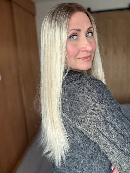 Kitty 22" Euro Remy Human Hair Lace Top Wig (Petite)