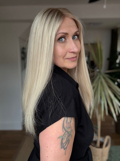 Elena Lace Top 17 Inch Long EURO Remy Human Hair Wig (Small)