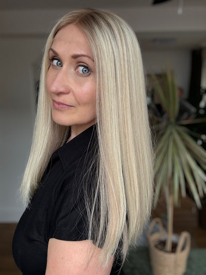 Elena Lace Top 17 Inch Long EURO Remy Human Hair Wig (Small)