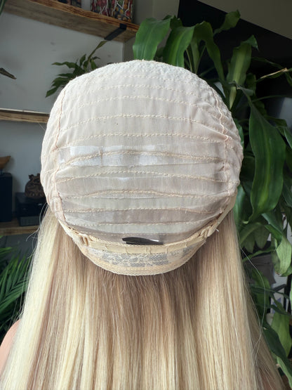 Elena Lace Top 17 Inch Long EURO Remy Human Hair Wig (Small)