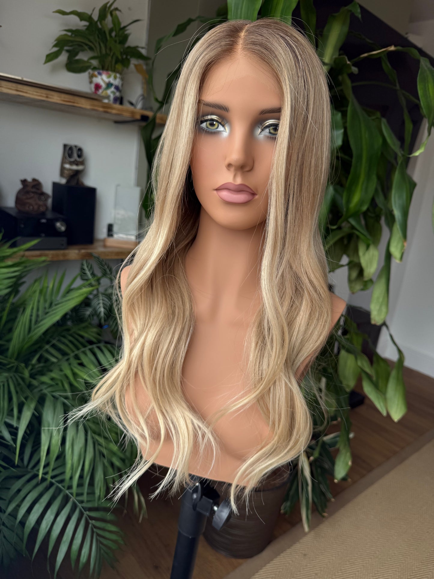 Christina Glueless Lace Top Wig 22" Long Wig (Small)