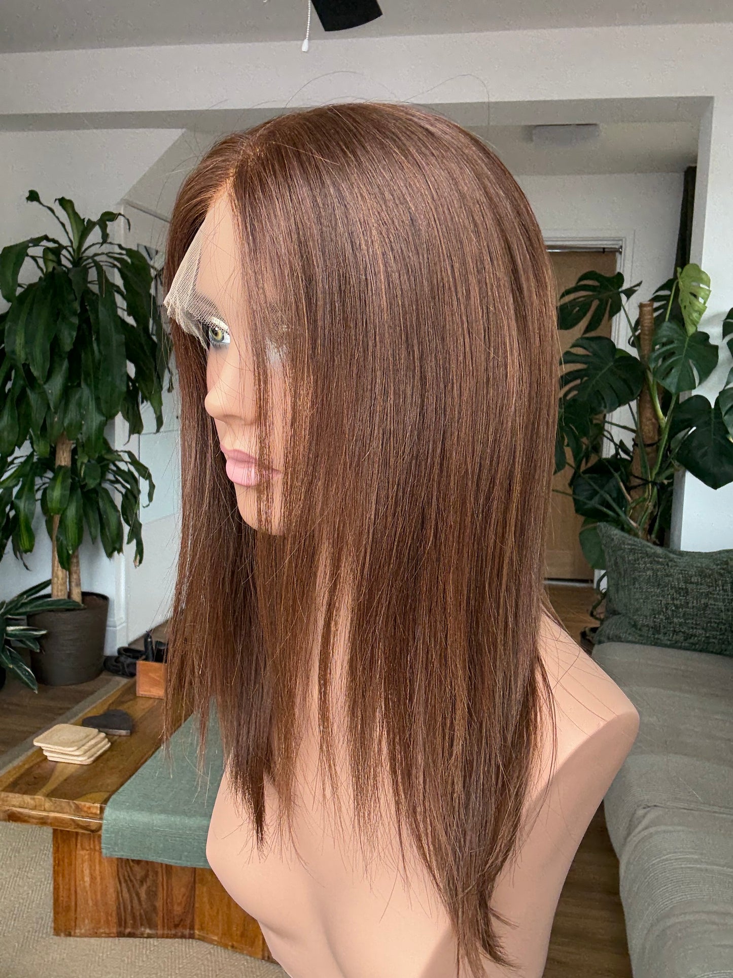 Roxy - Full Lace Top 14" Long Human Hair Wig (Small)