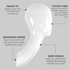 Women's Fiberglass Long Neck Wall Stand Mannequin Head for Wig Cap Display