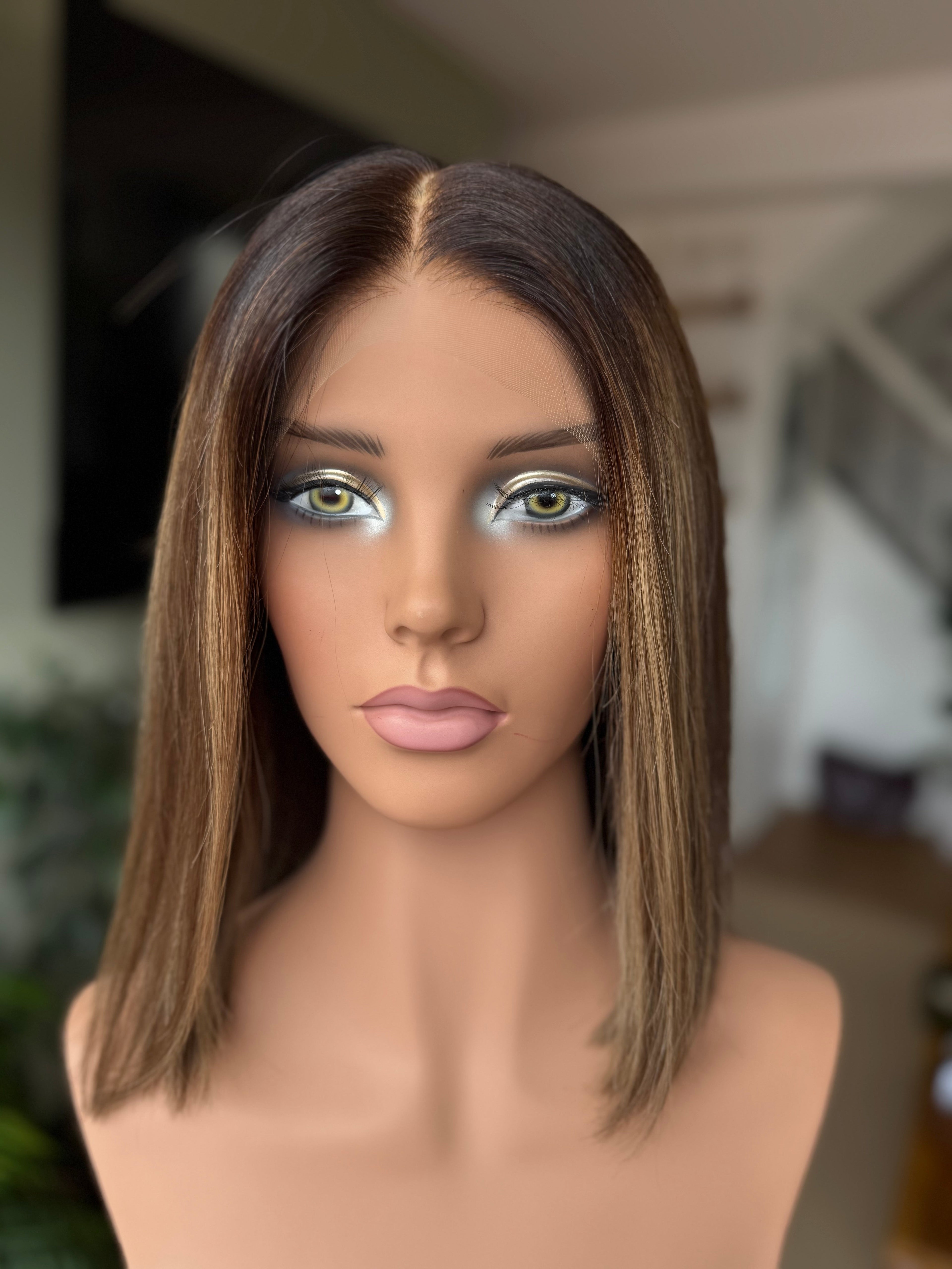 Bobby 10” BOB Cut Full Lace Lace Top Wig (Small) - Human Hair Wig