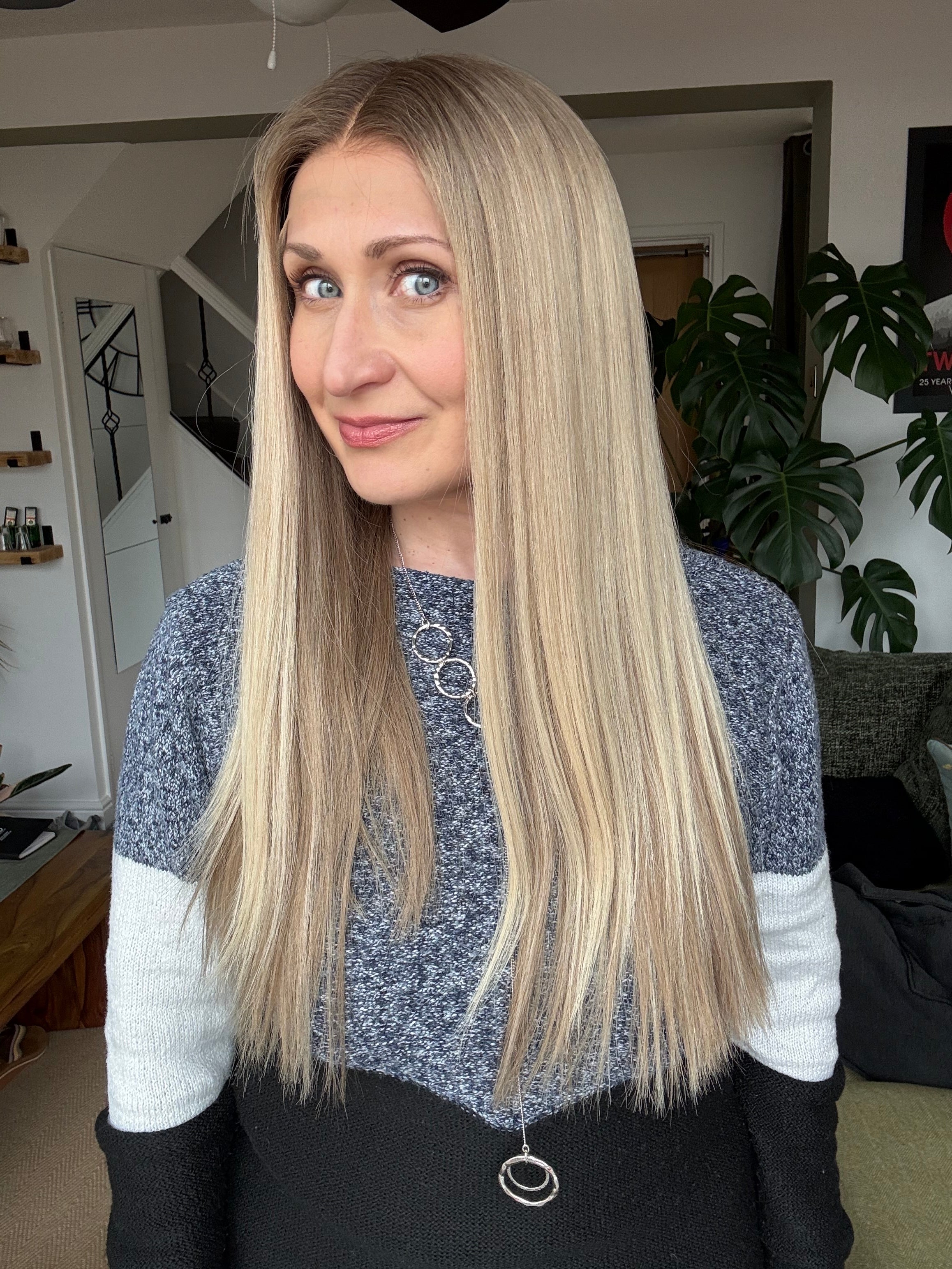 Cassana Hand tied Glueless Lace Top Wig 20’’ Long (Small) - Human Hair Wig