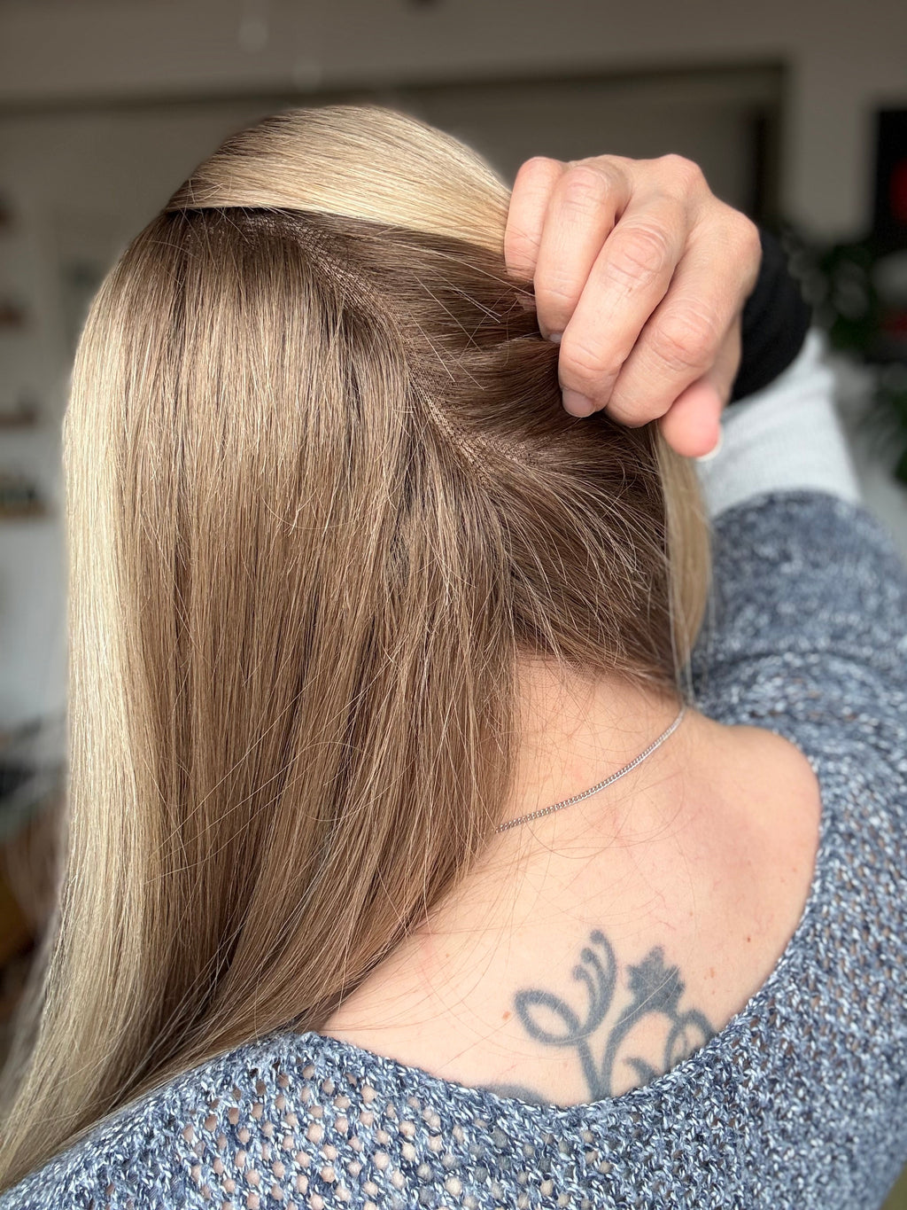 Cassana Hand tied Glueless Lace Top Wig 20’’ Long (Small) - Human Hair Wig