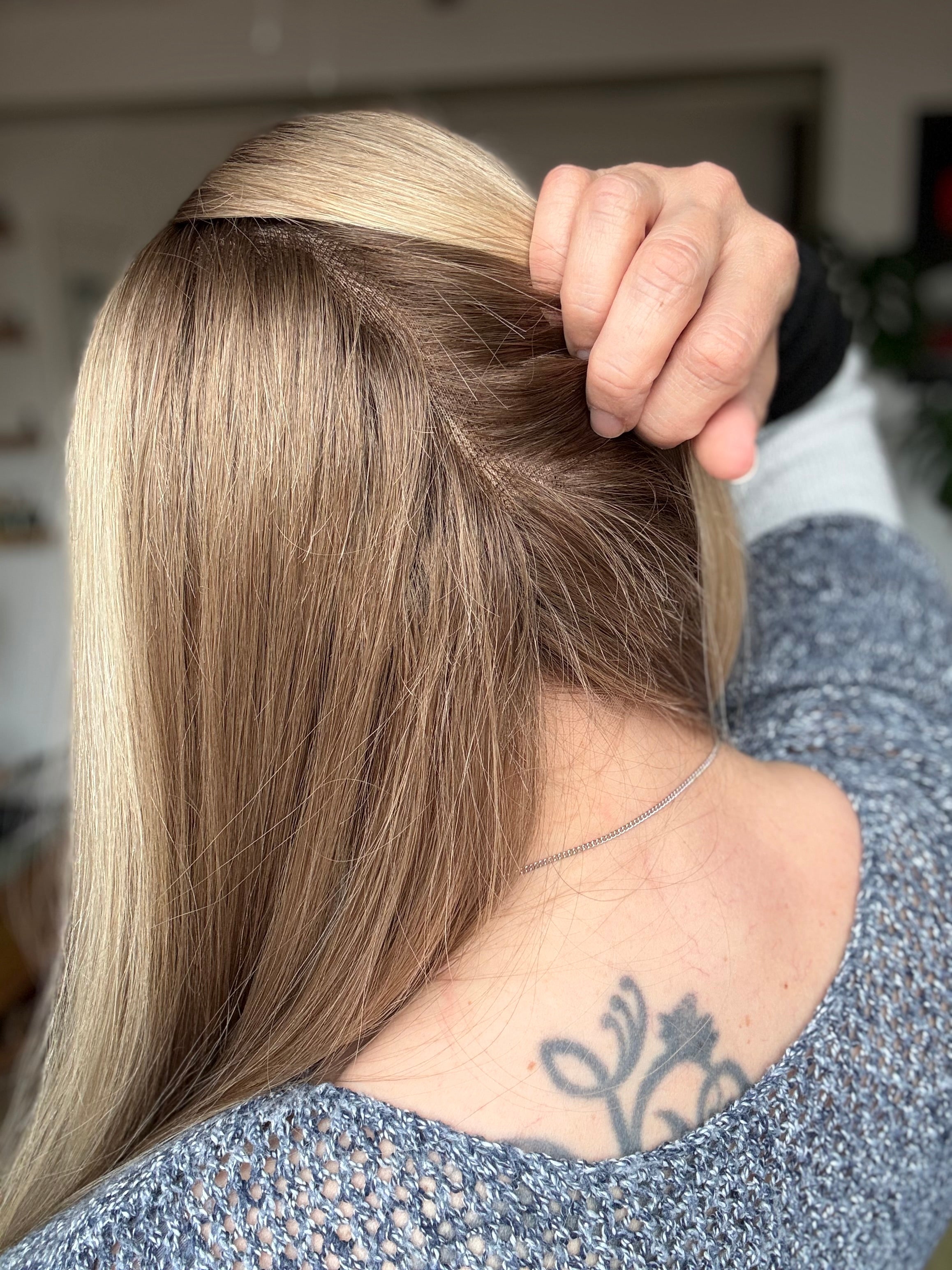 Cassana Hand tied Glueless Lace Top Wig 20’’ Long (Small) - Human Hair Wig