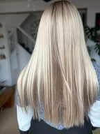 Cassana Hand tied Glueless Lace Top Wig 20’’ Long (Small) - Human Hair Wig