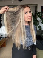Cassana Hand tied Glueless Lace Top Wig 20’’ Long (Small) - Human Hair Wig