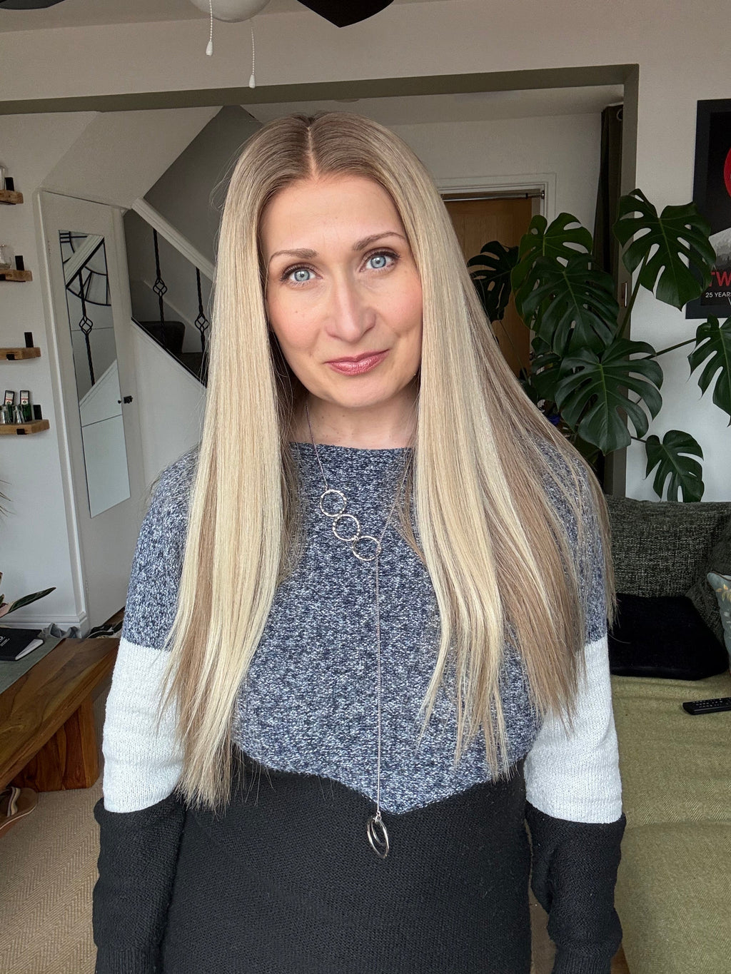 Cassana Hand tied Glueless Lace Top Wig 20’’ Long (Small) - Human Hair Wig