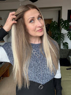 Cassana Hand tied Glueless Lace Top Wig 20’’ Long (Small) - Human Hair Wig