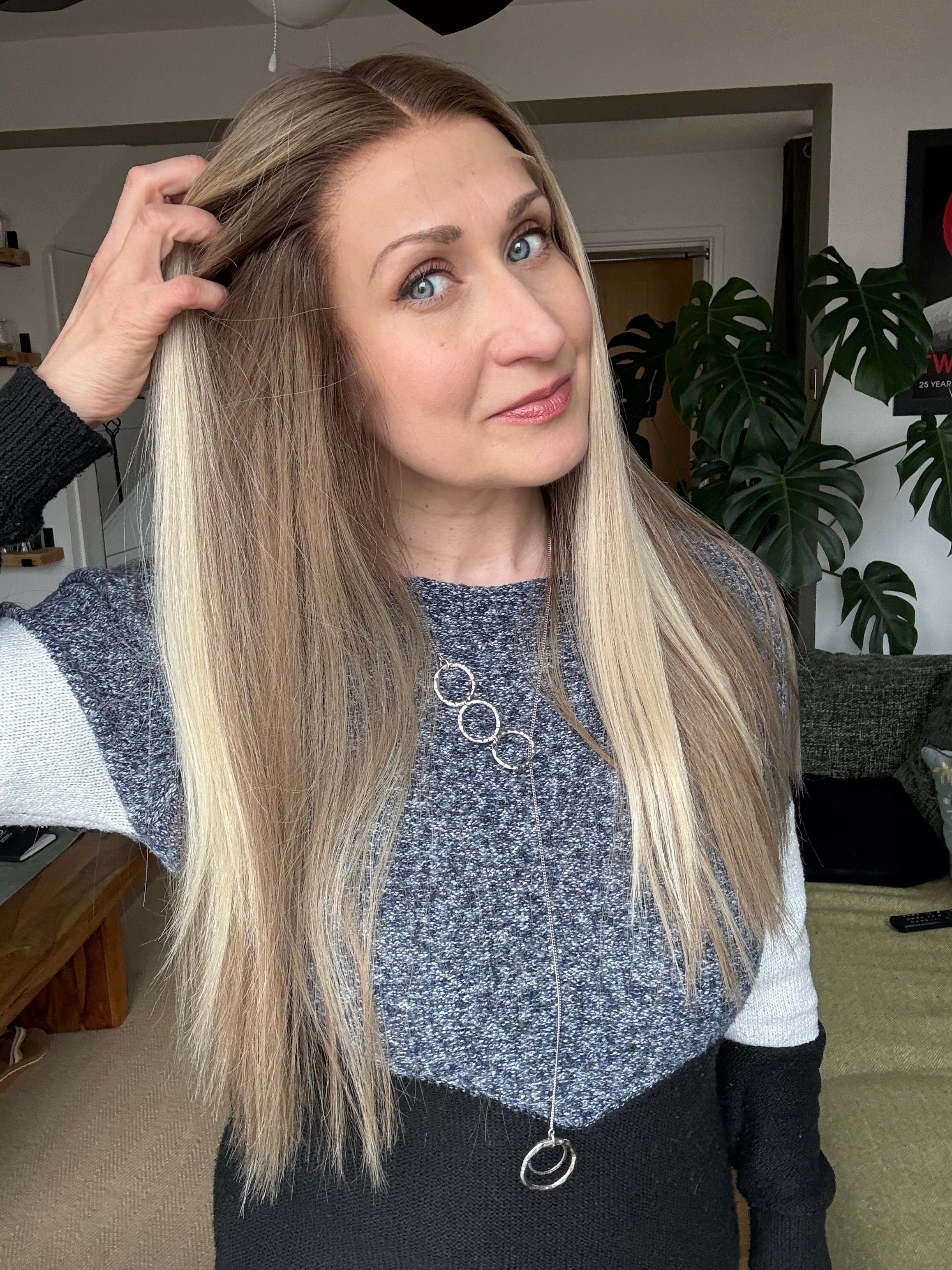 Cassana Hand tied Glueless Lace Top Wig 20’’ Long (Small) - Human Hair Wig