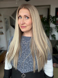 Cassana Hand tied Glueless Lace Top Wig 20’’ Long (Small) - Human Hair Wig