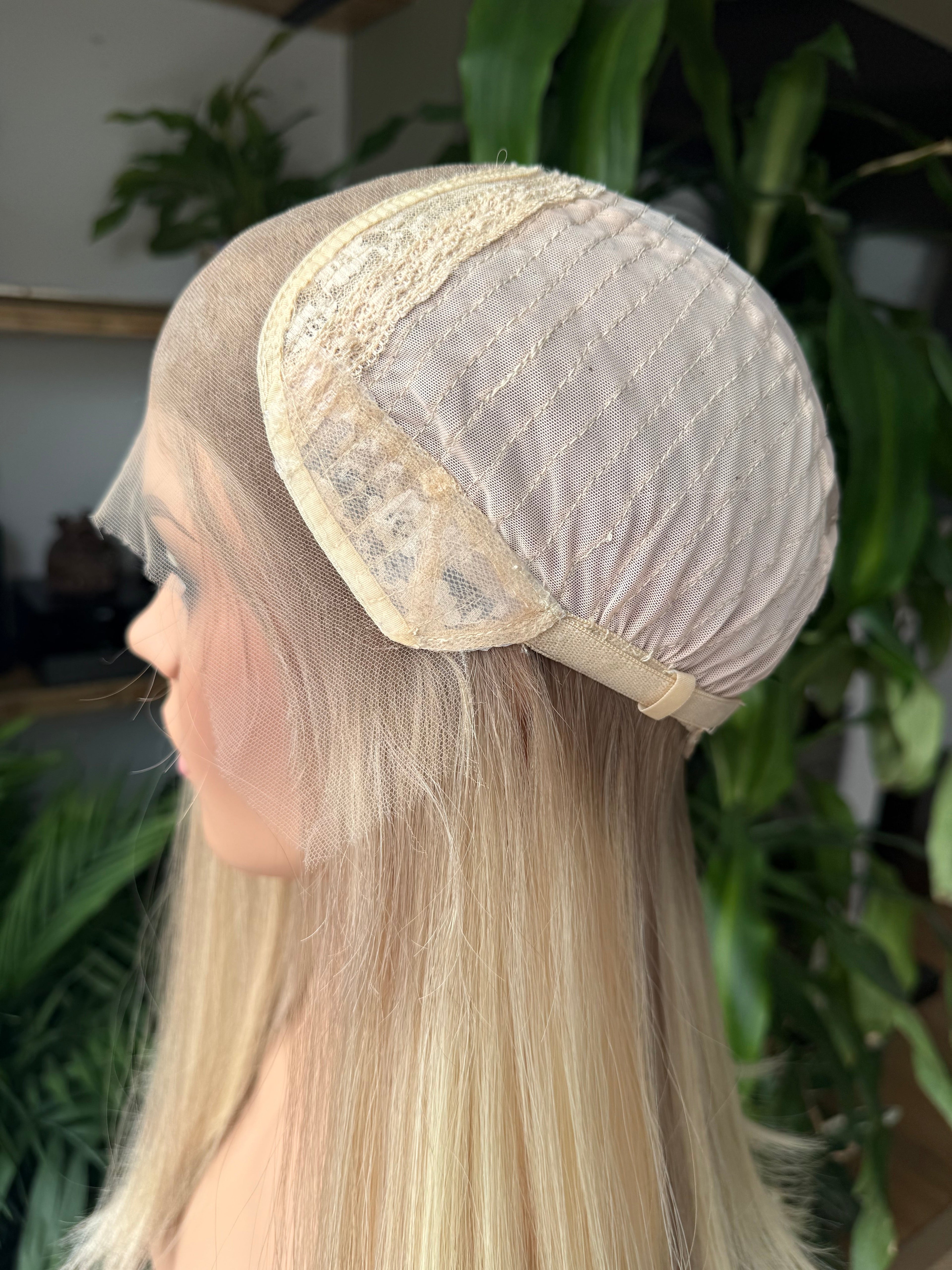 Elena Lace Top 17 Inch Long EURO Remy Human Hair Wig (Small) - Human Hair Wig