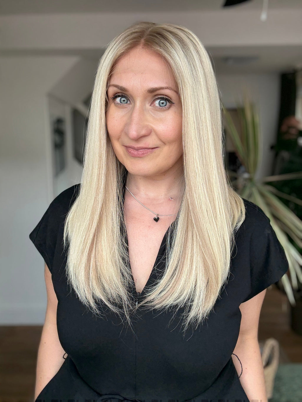Elena Lace Top 17 Inch Long EURO Remy Human Hair Wig (Small) - Human Hair Wig
