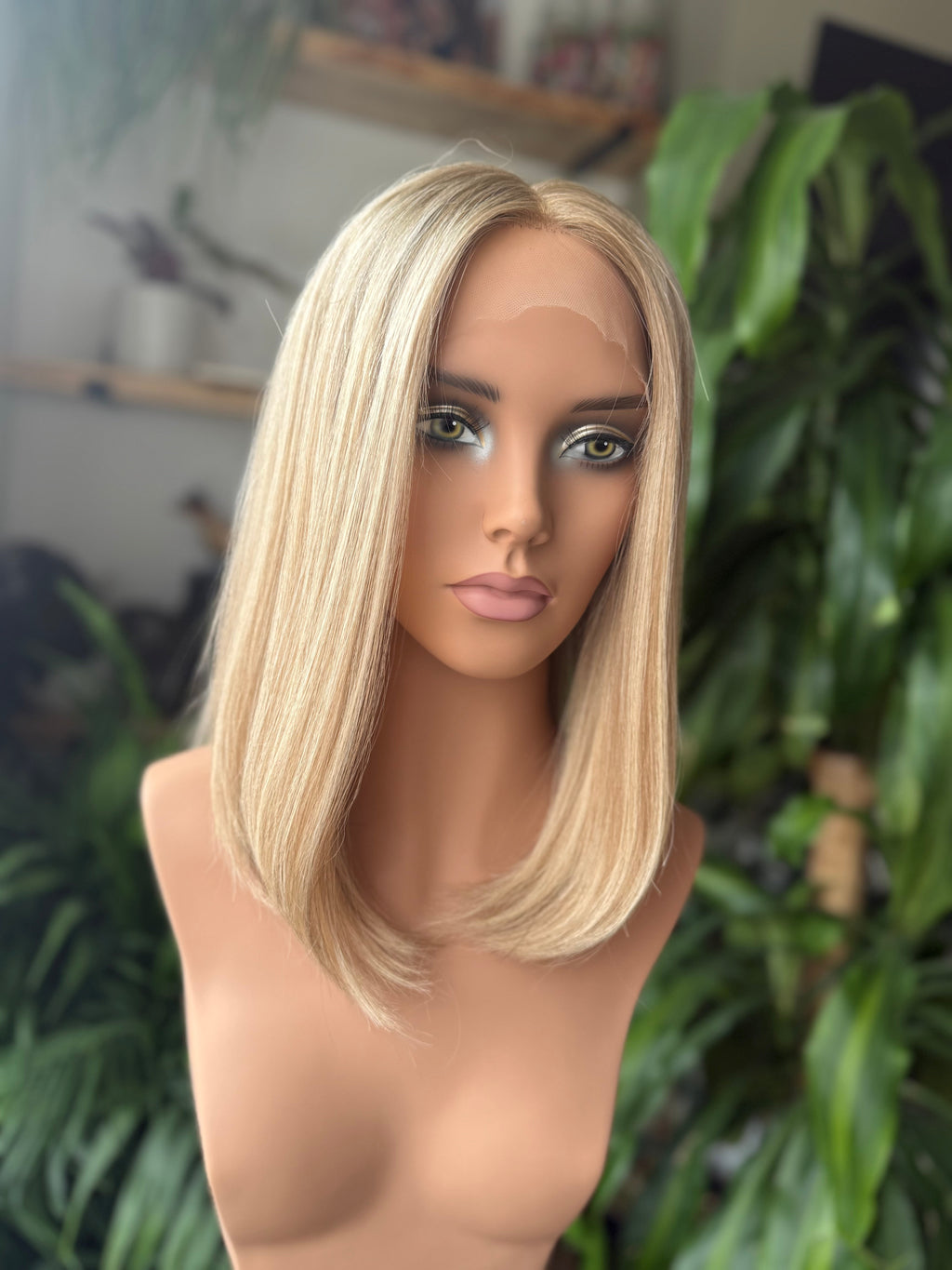 Esther Lace Top 15 Inch Long EURO Remy Human Hair wig (S) - Human Hair Wig