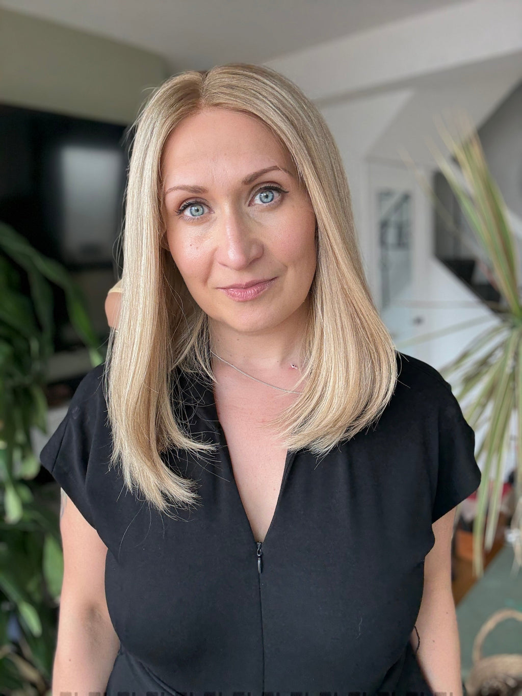 Esther Lace Top 15 Inch Long EURO Remy Human Hair wig (S) - Human Hair Wig