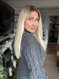 Kitty 20’’ Euro Remy Human Hair Lace Top Wig (Petite) - Light Blonde Rooted - Human Hair Wig