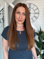Laura Hand tied Glueless Lace Top Wig 20’’ Long (Small) - Human Hair Wig
