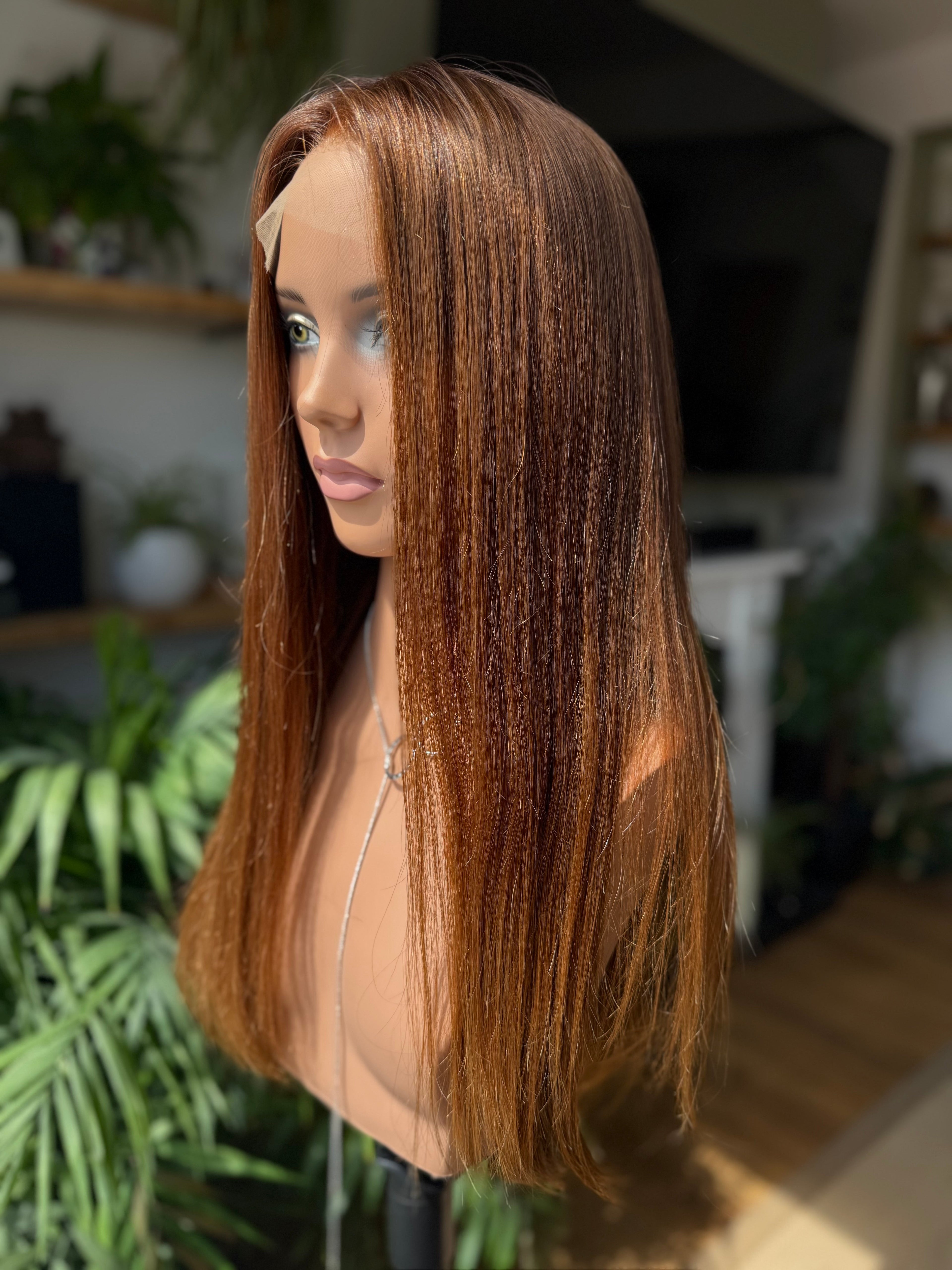 Laura Hand tied Glueless Lace Top Wig 20’’ Long (Small) - Human Hair Wig