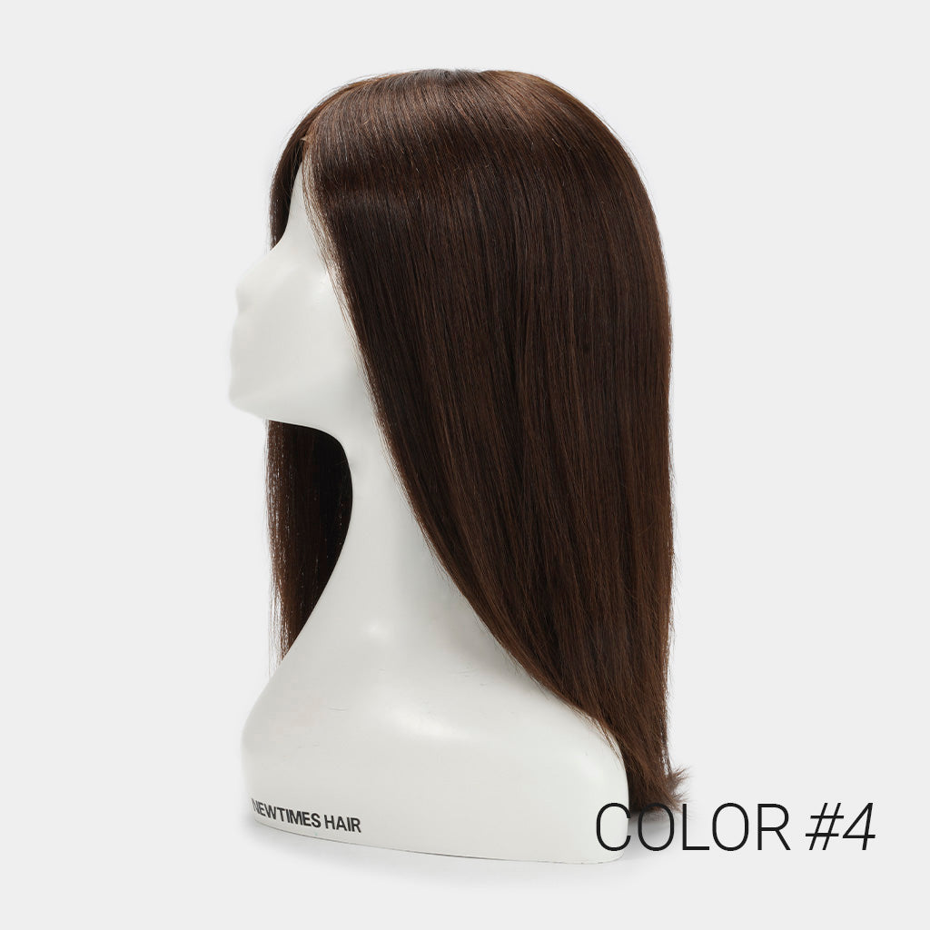 Natalie 100% Hand-Tied Lace Wig With Diamond Lace Top - #4 Brown - Human Hair Wig