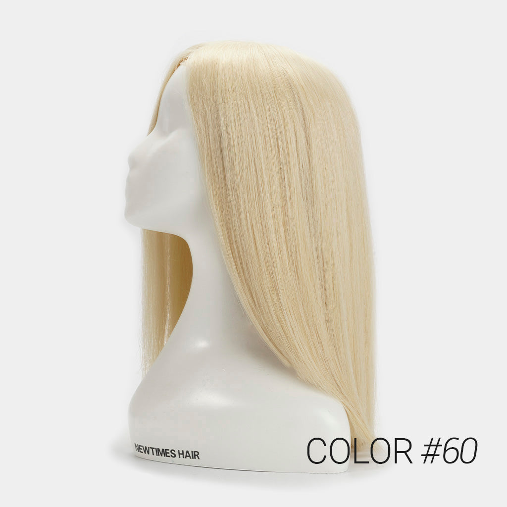 Natalie 100% Hand-Tied Lace Wig With Diamond Lace Top - #60 Platinum Blonde - Human Hair Wig