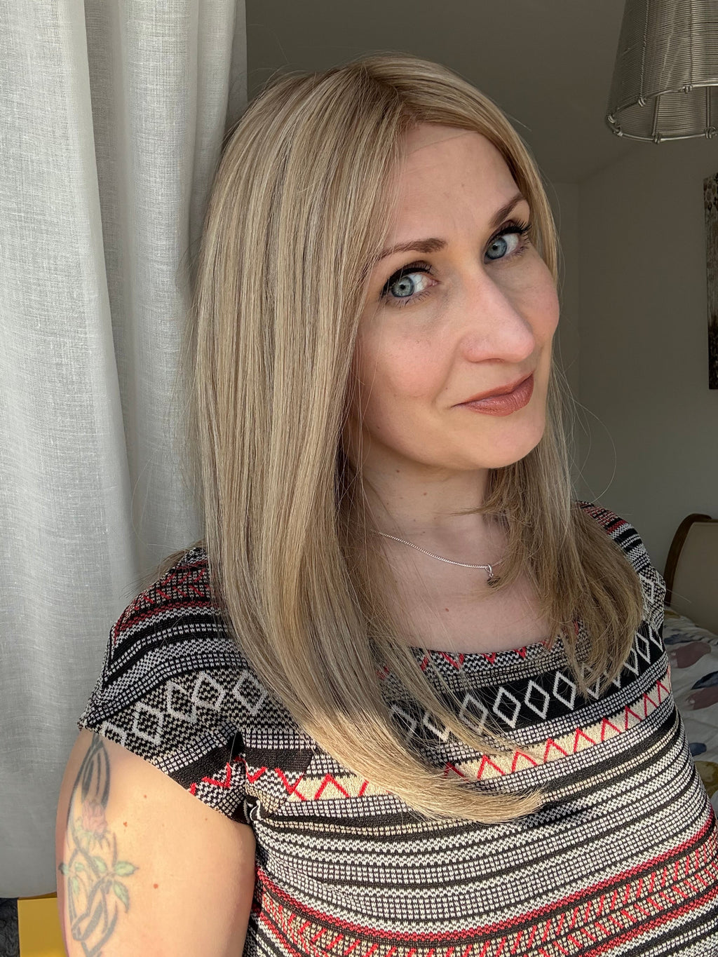 Natalie 100% Hand-Tied Lace Wig With Diamond Lace Top - Human Hair Wig